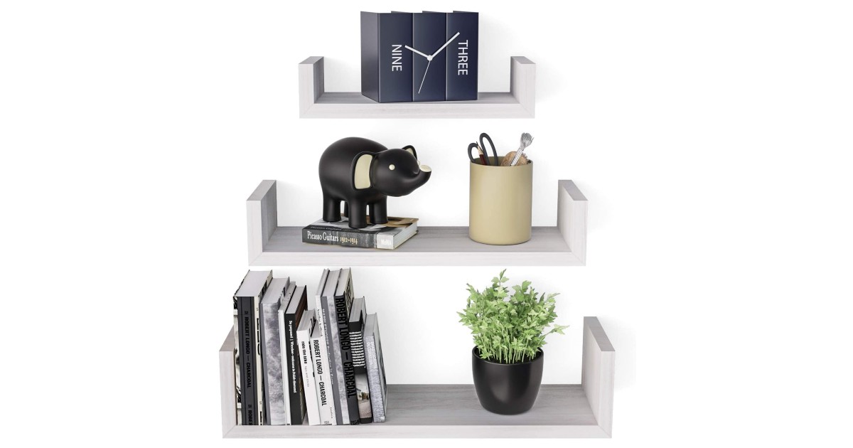 Solid Wood Floating Shelves ONLY $14.99 (Reg. $23)