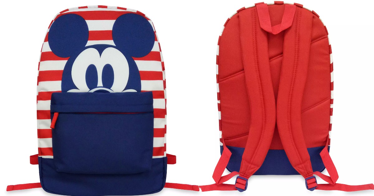 Mickey Mouse Striped Backpack.