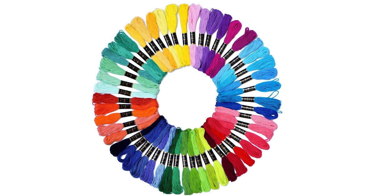 Embroidery Floss Rainbow Color 50 Skeins ONLY $5.09 (Reg. $13)