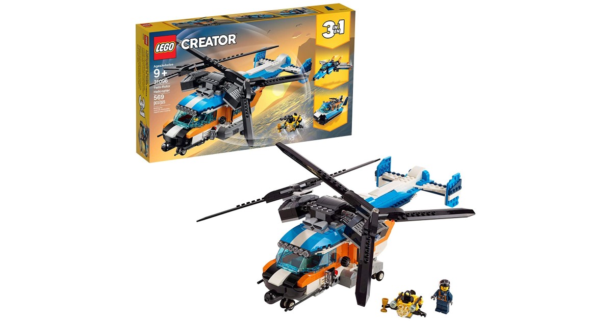 LEGO Creator 3in1 Twin Rotor Helicopter ONLY $39.97 (Reg $60)