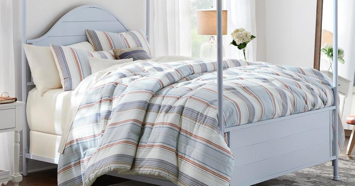5-Piece Stripe Queen Comforter Set ONLY $28.34 (Reg. $109)
