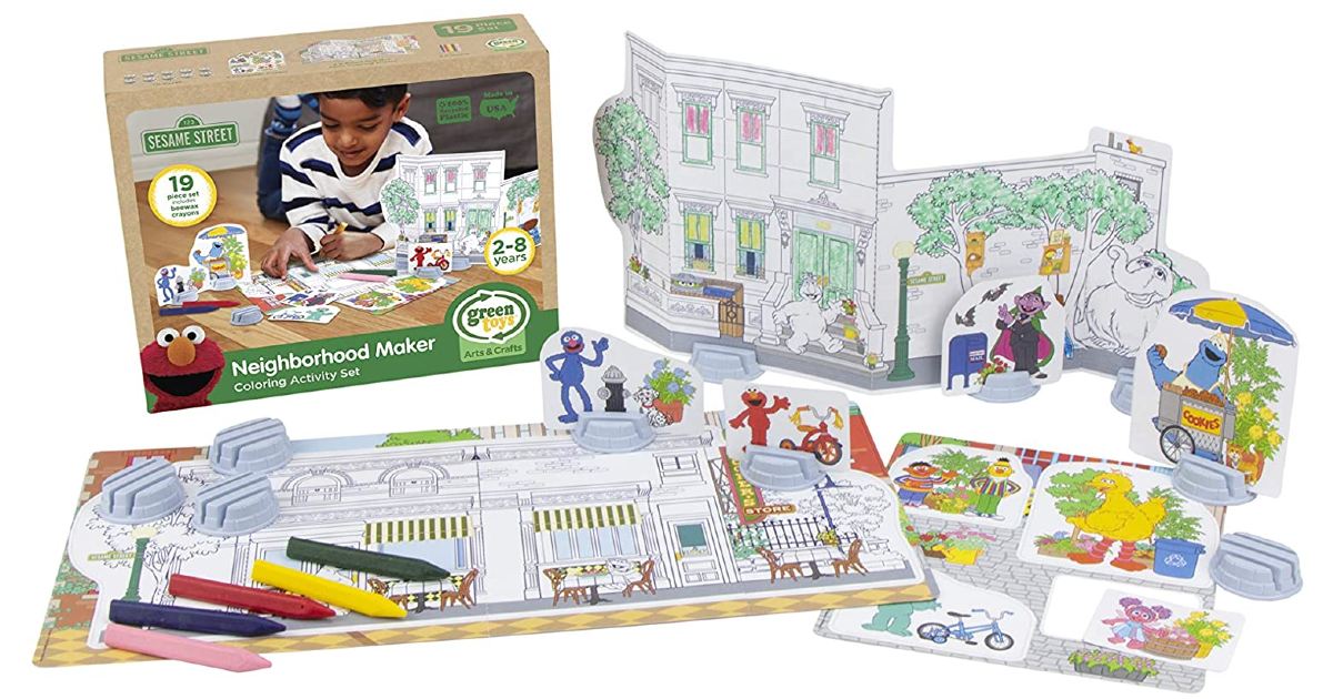 Green Toys Sesame Street Coloring Set ONLY $9.07 (Reg. $20)