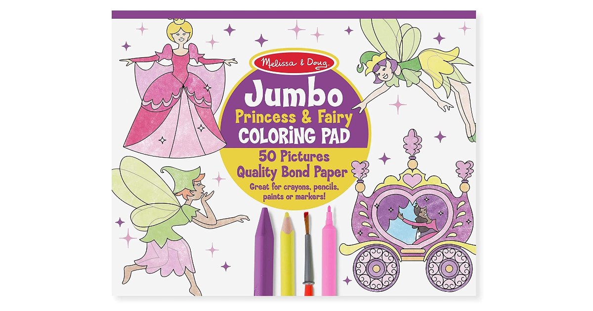Melissa & Doug Princess Fairy Jumbo Coloring Pad $6.41 (Reg $17)