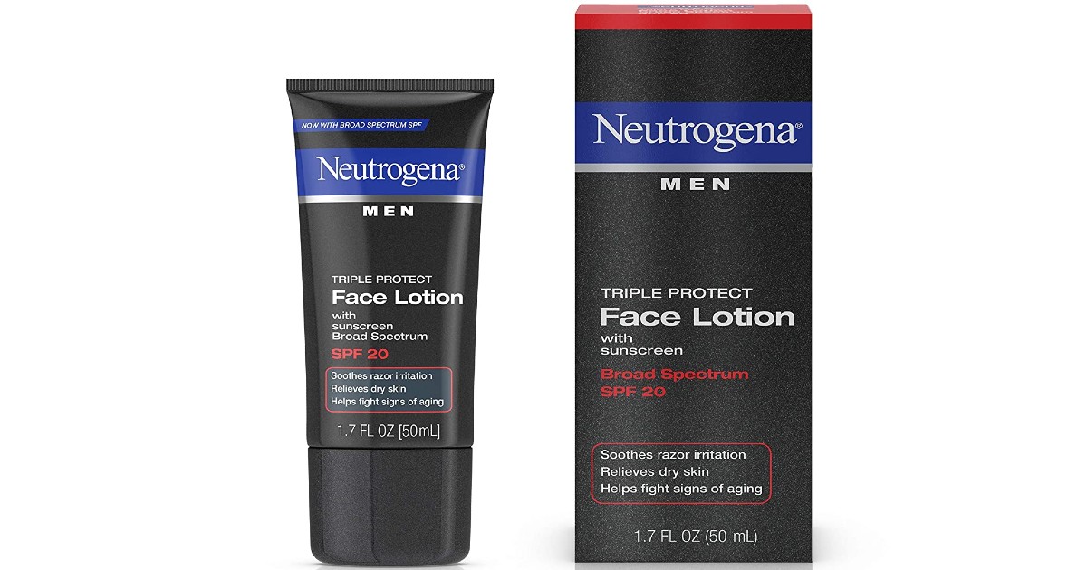 Neutrogena Men’s Face Lotion with Sunscreen ONLY $3.93 Shipped
