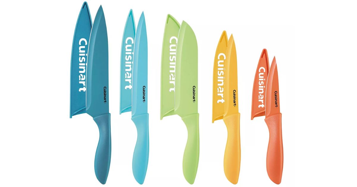 Cuisinart 10-Pc Ceramic-Coated Cutlery Set