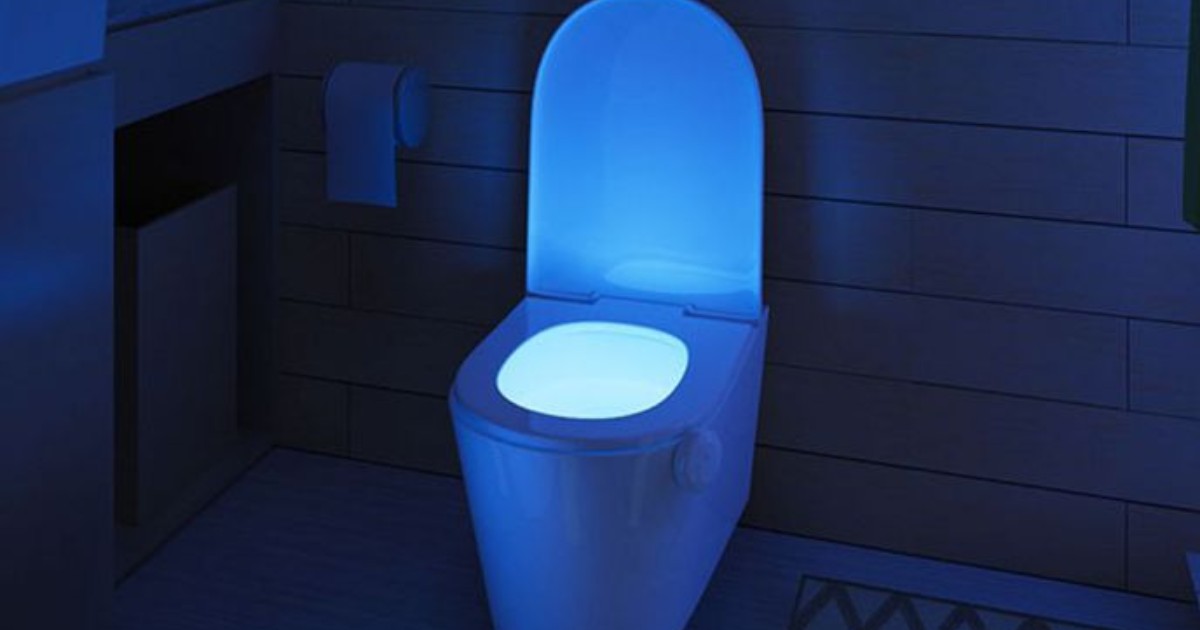 Multi-Color Motion Sensor LED Toilet Night Light ONLY $6.10 