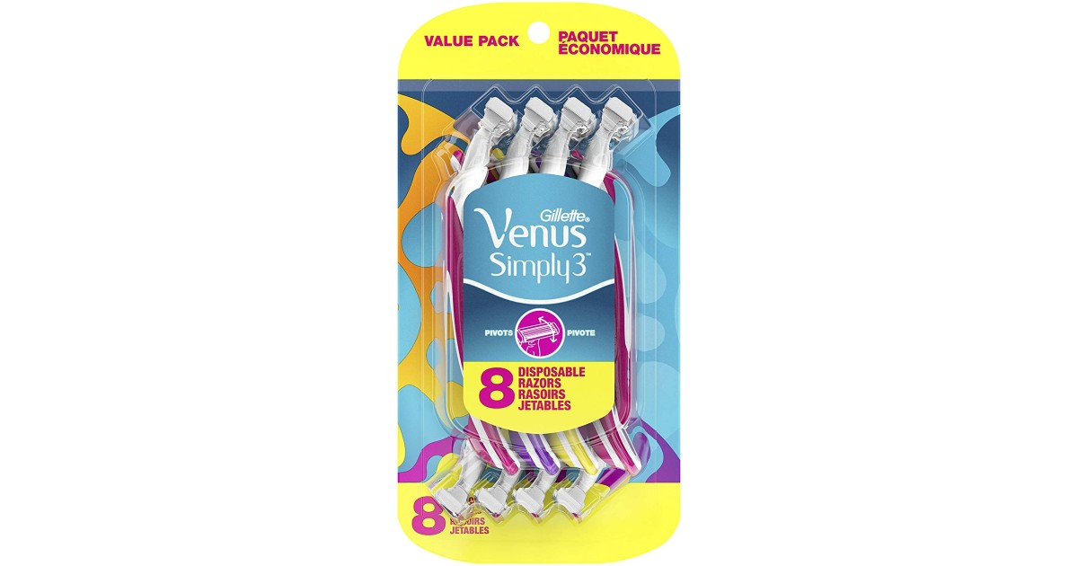 8-Count Gillette Venus Simply3 ONLY $5.97 Shipped (Reg $11) 