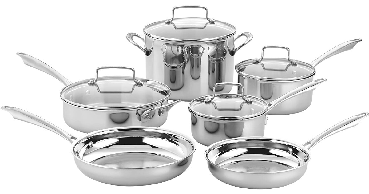 Cuisinart Tri-Ply 10-Piece Cookware Set ONLY $124.99 (Reg $230)