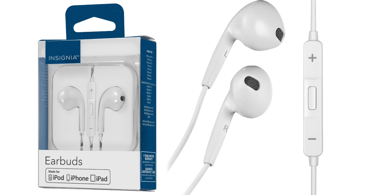 Insignia Wired Earbud Headphones ONLY $7.99 (Reg $20)