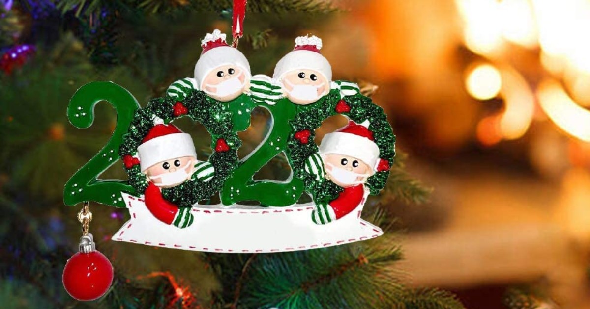Save 50% on Personalized 2020 Wood Ornaments on Amazon