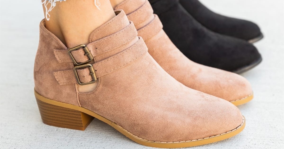 Cute Buckle Ankle Booties ONLY $27.99 (Reg $60)