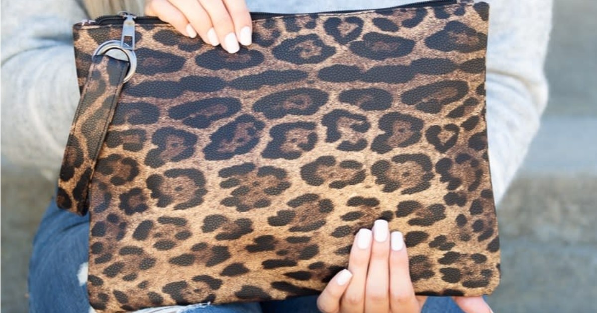 Leopard Print Oversized Clutch ONLY $13.99 (Reg $30)