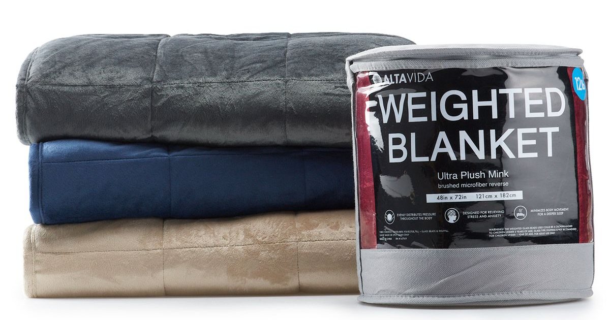 Altavida 12-lb. Weighted Blanket ONLY $27.99 (Reg. $80)