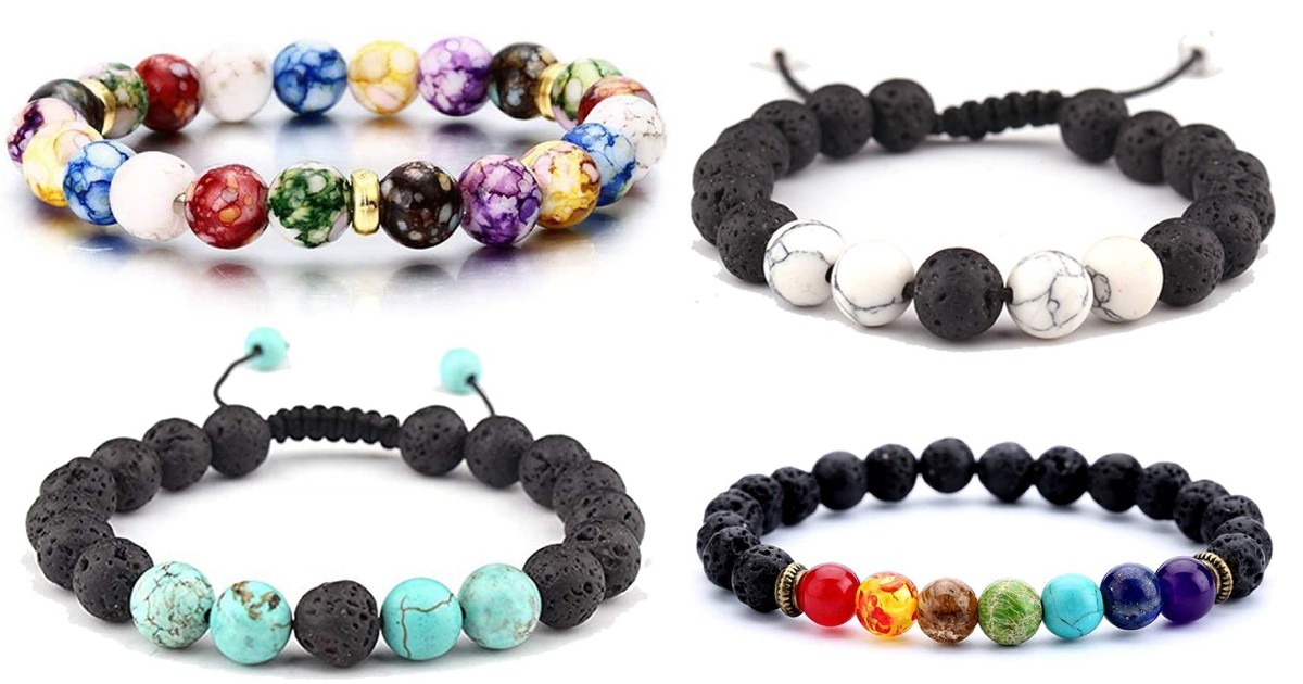 Lava Rock Bracelets on Amazon