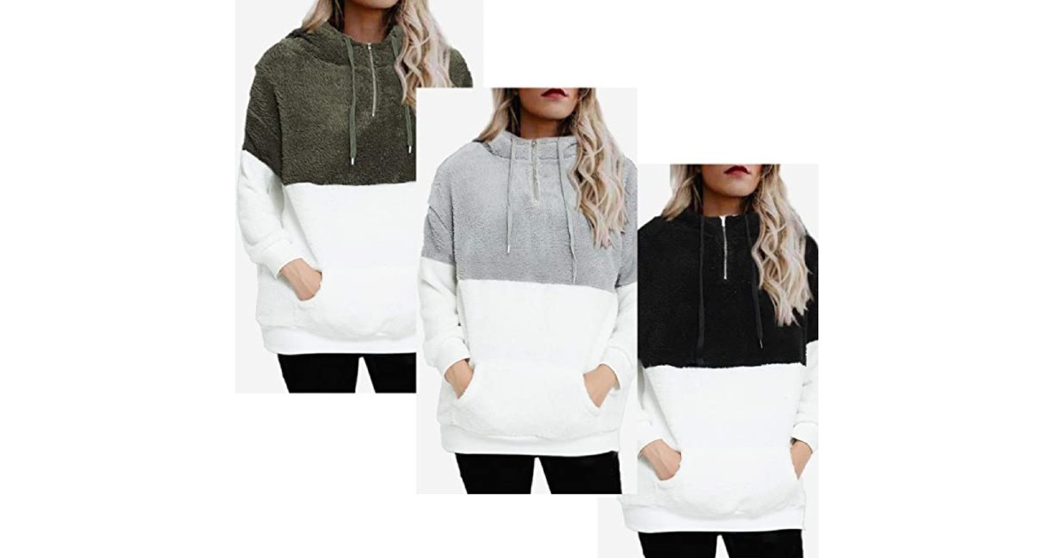 Sherpa Sweatshirts with Pockets ONLY $10.80 (Reg $27)