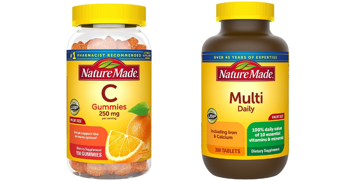 Save up to 60% on Nature Made Vitamins + Free Shipping