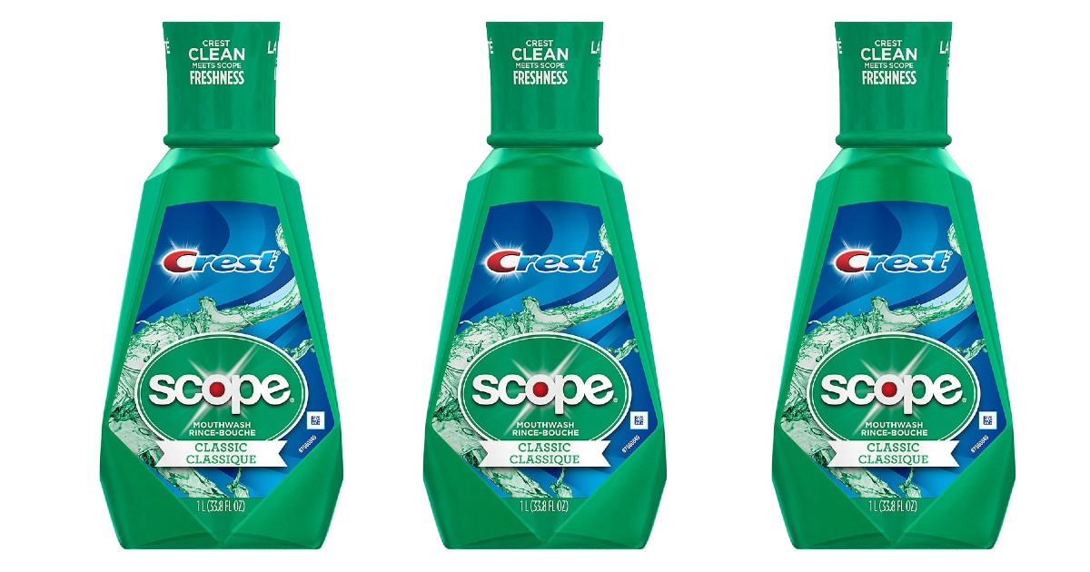 3 Bottles of Crest Scope Mouthwash ONLY $6.97 + Free Shipping