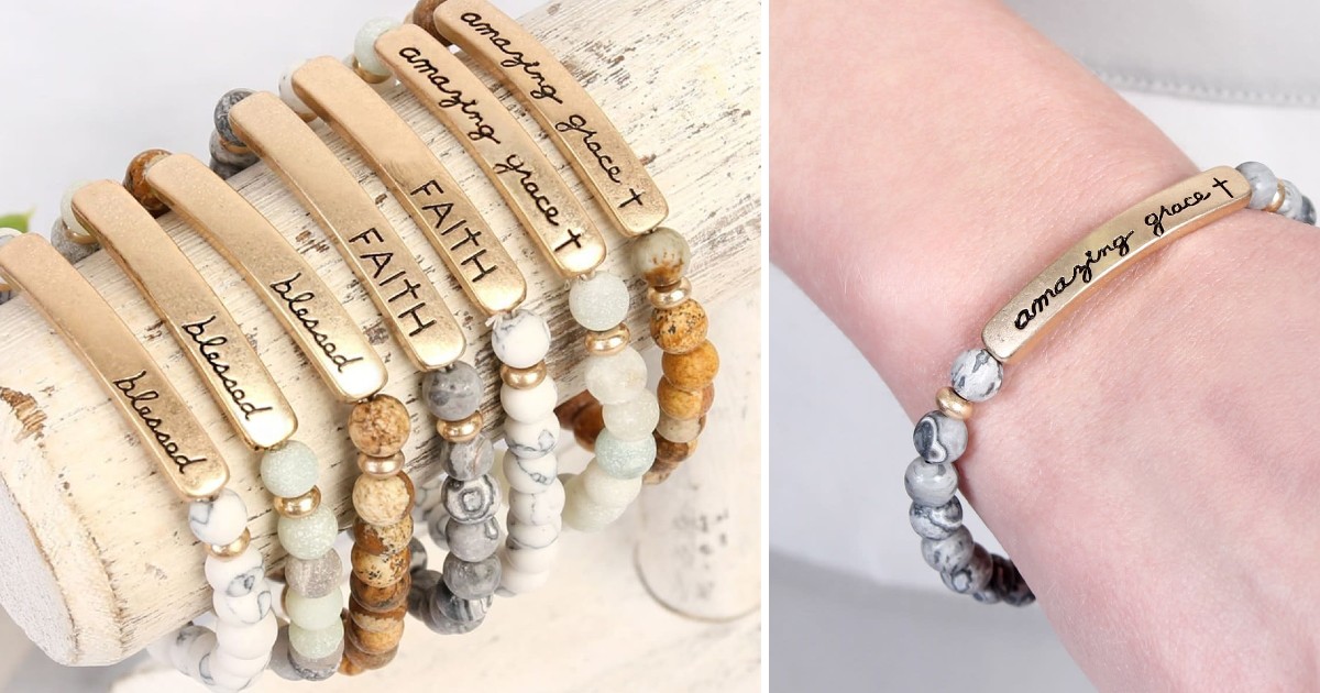 Religious Engraved Message Bracelets ONLY $7.99 (Reg $20)