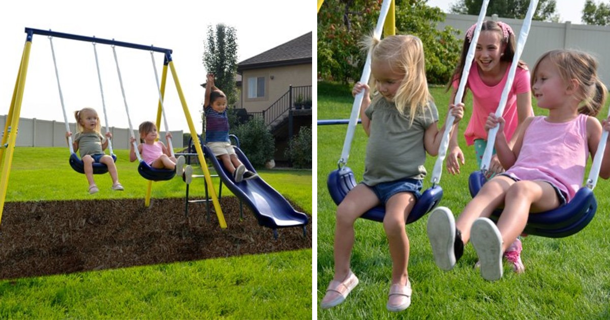 Swing Set with Slide