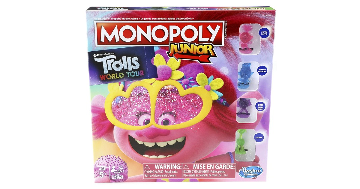 Monopoly Junior Trolls World Tour Edition ONLY $8.87 (Reg. $15)