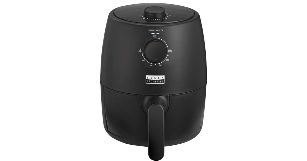 Bella Pro Series Analog Air Fryer 2qt ONLY 17.99 (Reg 45) Daily