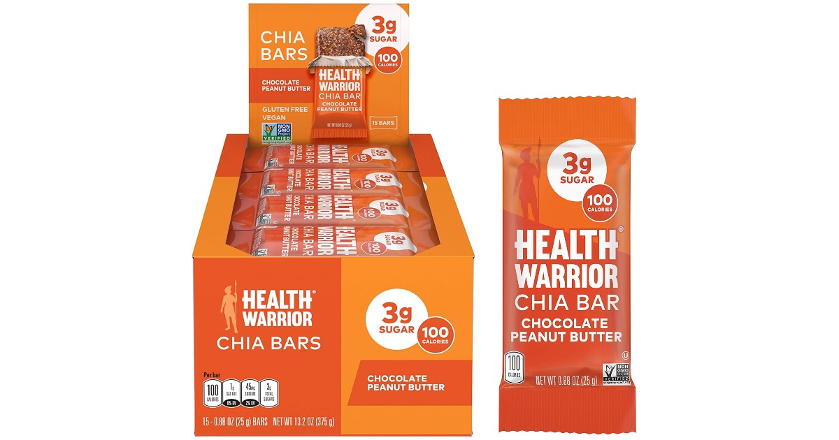 Health Warrior Chia Bars 15-Ct ONLY $10.67 Shipped
