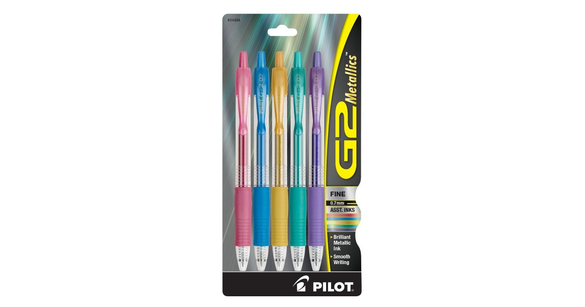 PILOT G2 Metallics Gel Pens ONLY $4.84 (Reg. $12)