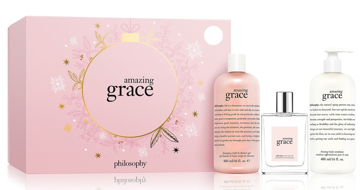 Philosophy 3Pc Amazing Grace Jumbo Gift Set ONLY 41 (Reg