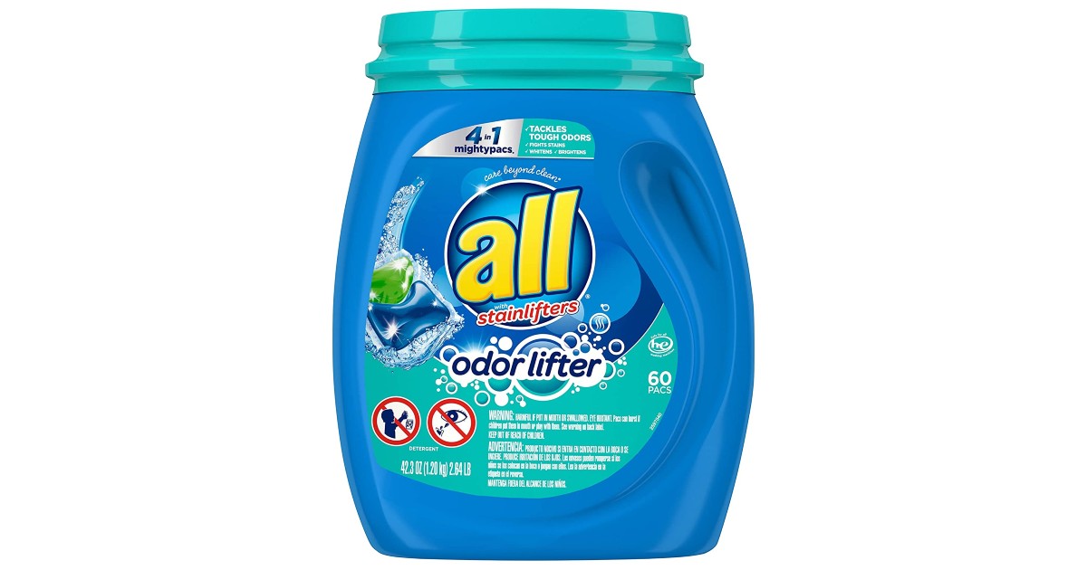 All Mighty Pacs Odor Lifter 60-ct ONLY $6.14 Shipped (Reg $15)