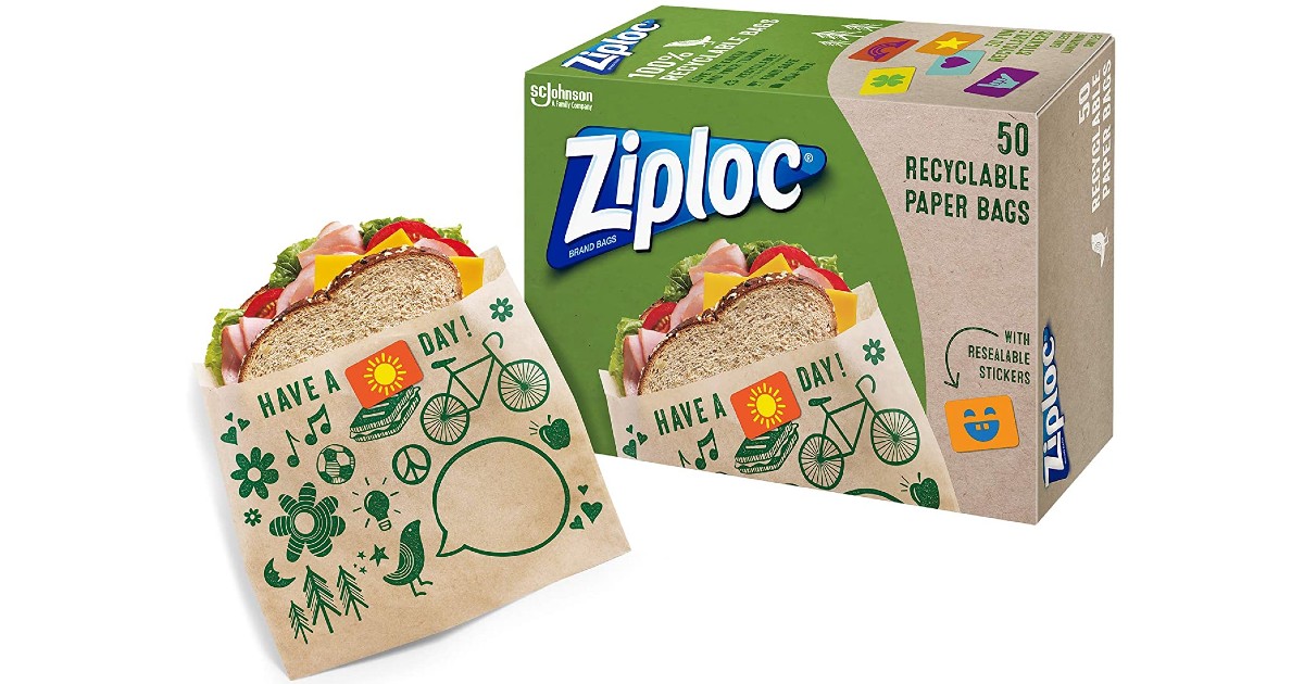 Ziploc Paper Sandwich Bags at Amazon