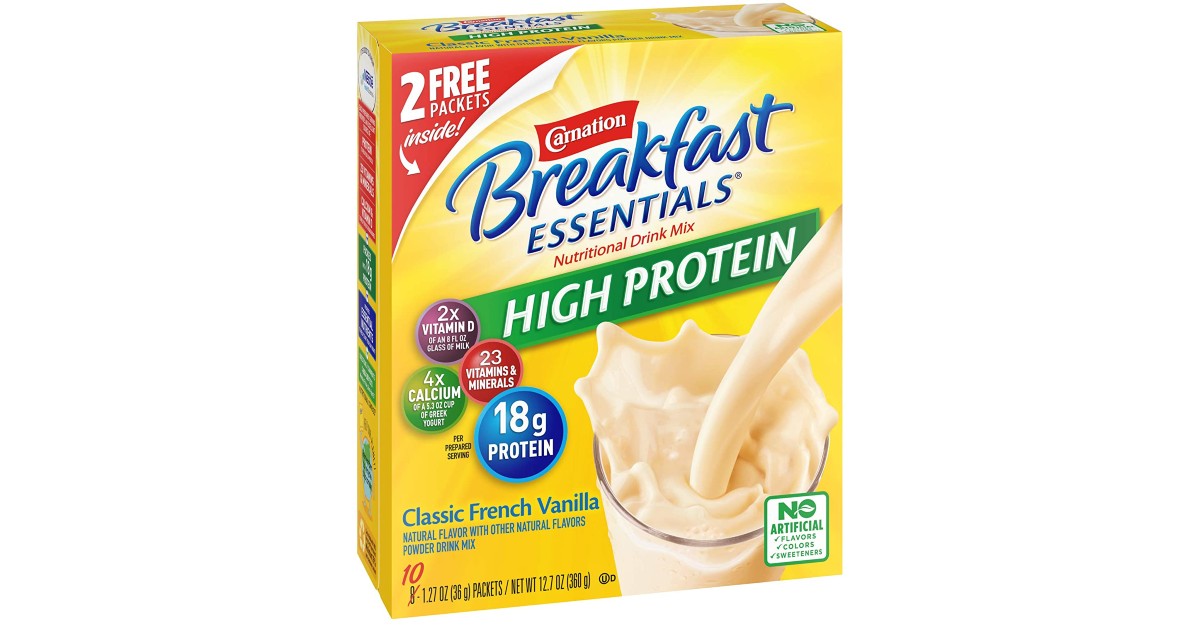 Carnation Breakfast Essentials Vanilla Mix 0.43 per Packet Deals & Coupons