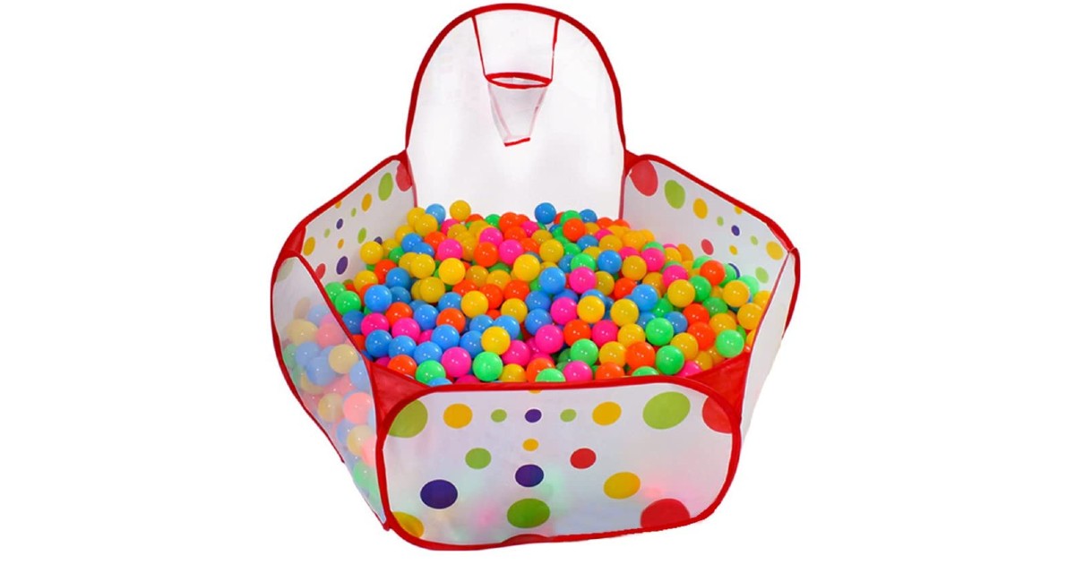 Ball Pit Play Tent with Basketball Hoop ONLY $14.99 (Reg $25)