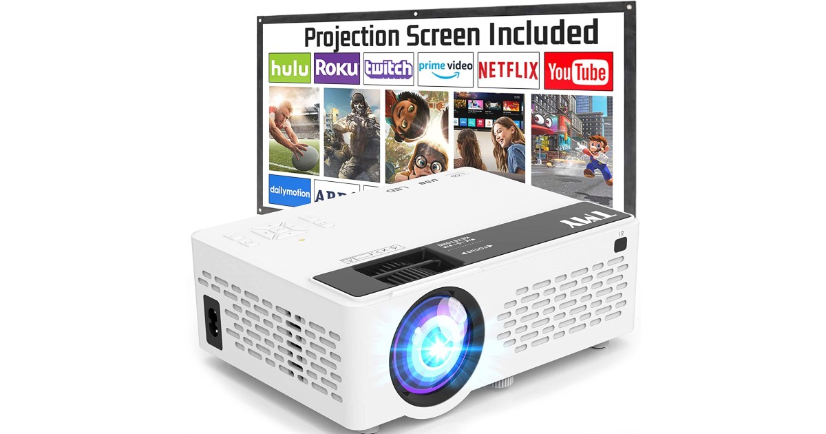 HD Mini Projector with Screen 