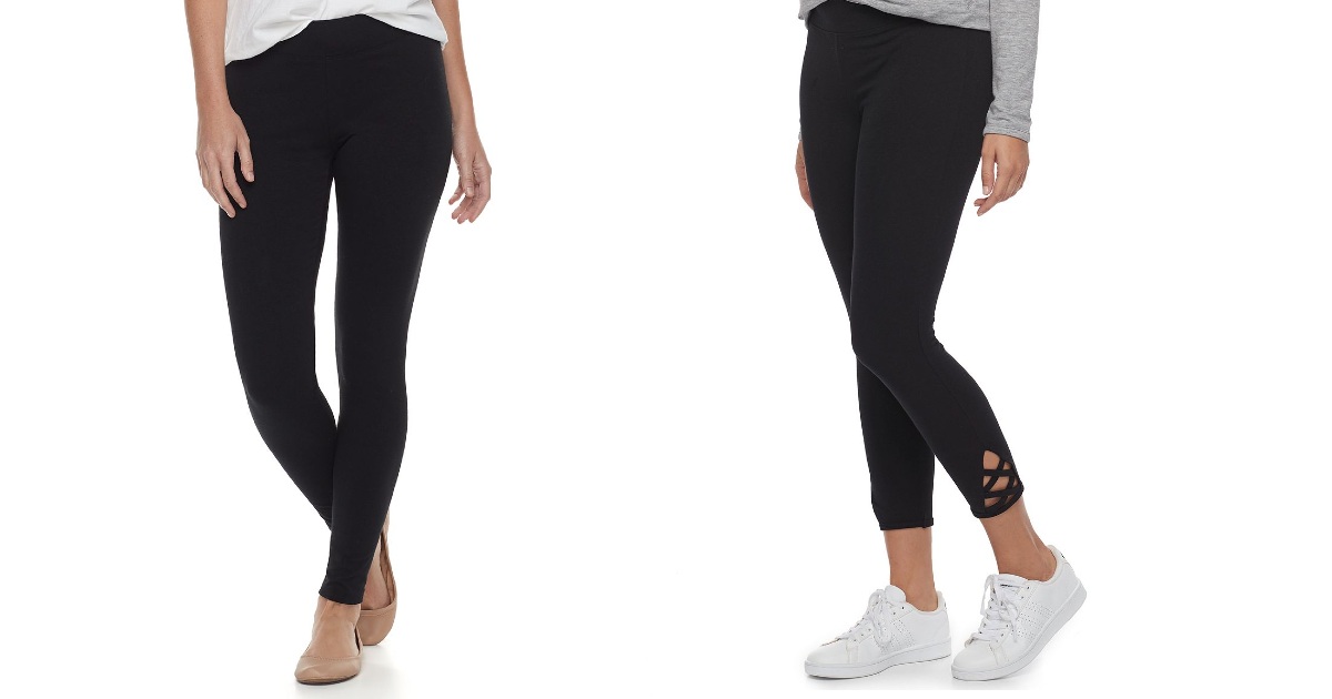 Women's Leggings as low as 8.40 at Kohl's (reg. 26) Daily Deals & Coupons