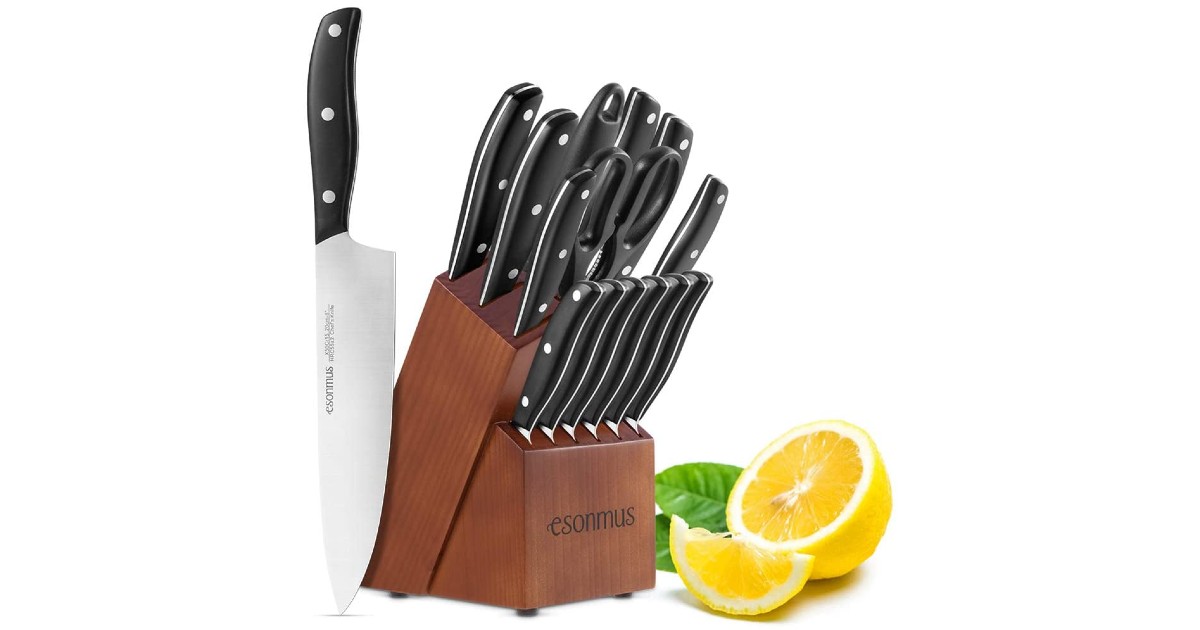 15-Piece Stainless Steel Knife Set ONLY $35.99 (Reg $60)