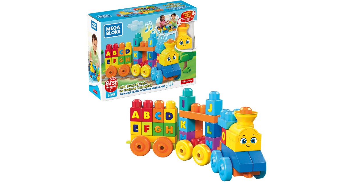 Mega Bloks First Builders ABC Musical Train ONLY $9.99 (Reg $20)