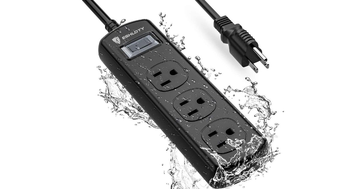 Waterproof 3-Outlet Power Strip at Amazon
