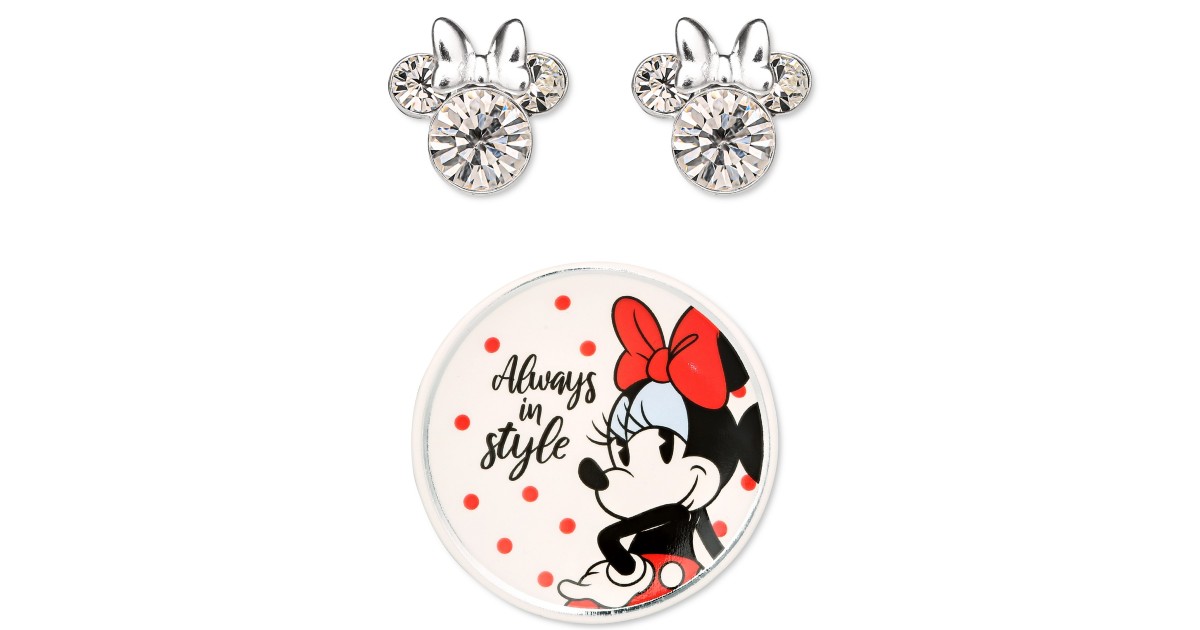 Minnie Mouse Clear Crystal Stud ONLY $19 (Reg. $100)