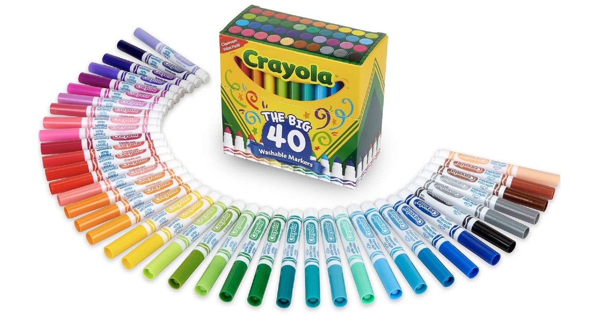 Crayola Big Washable Markers 40-Count 