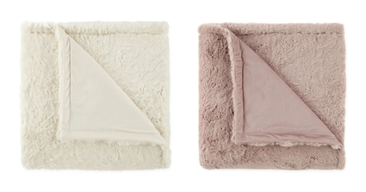 Home Expressions Faux Fur Throw ONLY $14.99 (Reg. $60)