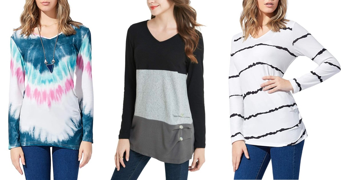 60% Off Women's Tunic Sweatshirts at Amazon