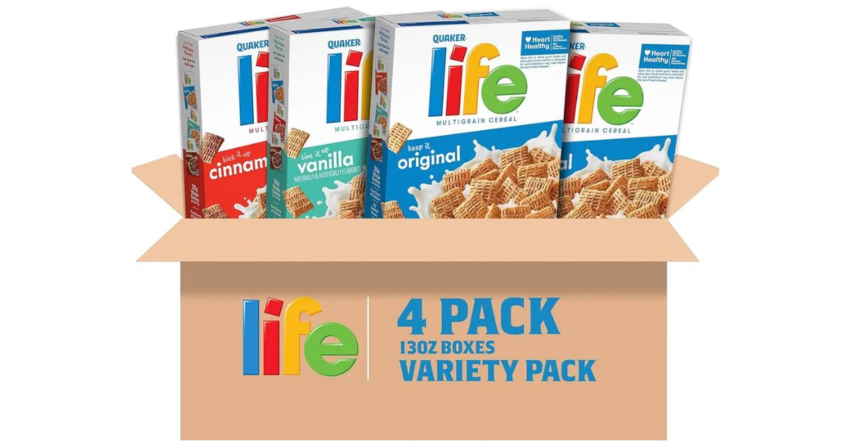 Quaker Life Cereal 3-Count ONLY $4.85 Shipped