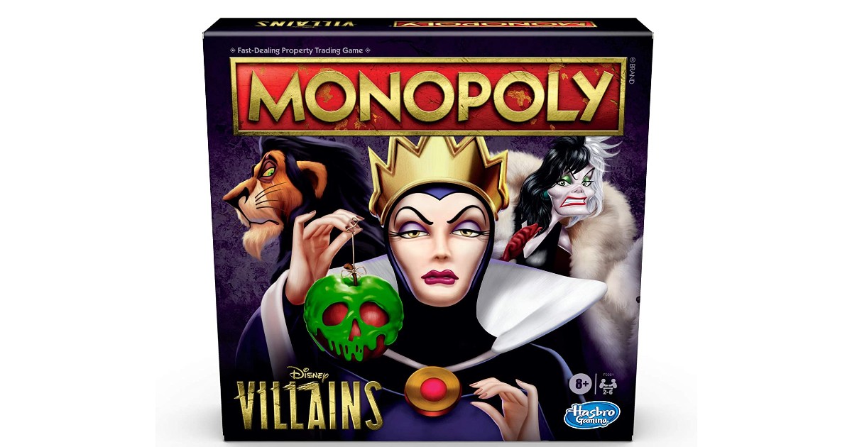 Monopoly Disney Villains Board Game on Amazon