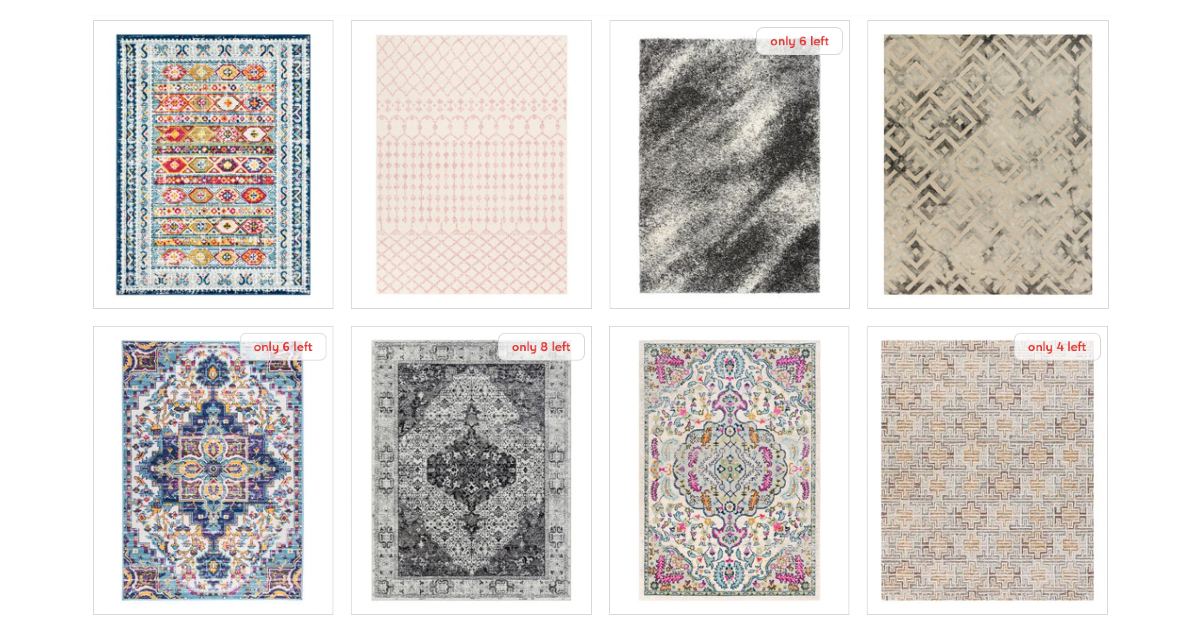 8' x 10' Rugs up to 90% Off + Exclusive Extra 10% Off at Zulily