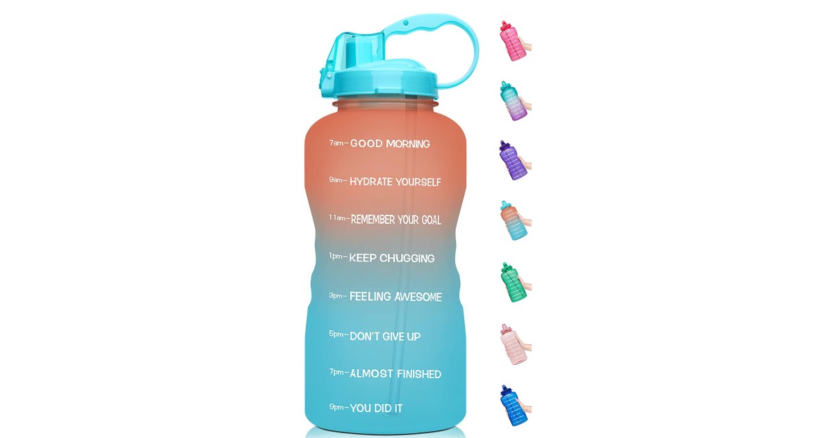 Motivational 1-Gallon Water Bottle ONLY $11.39 (Reg. $19)