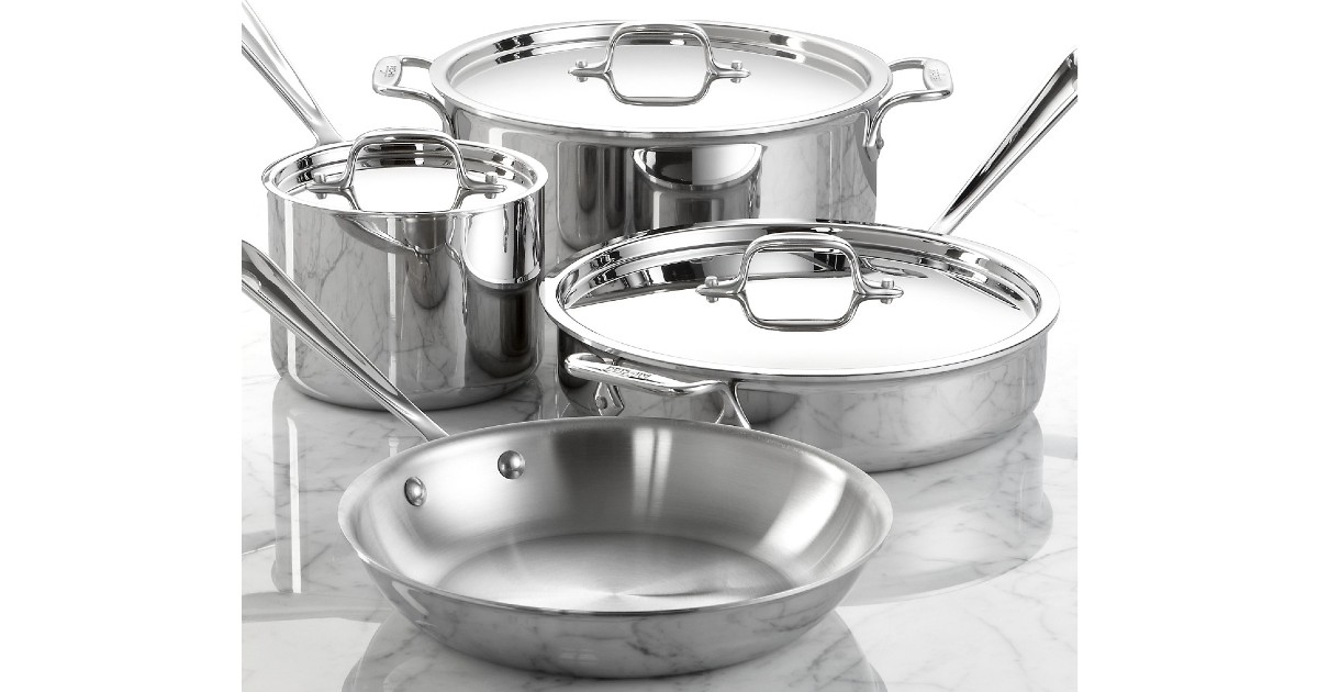 All-Clad Stainless Steel 7-Pc Cookware Set