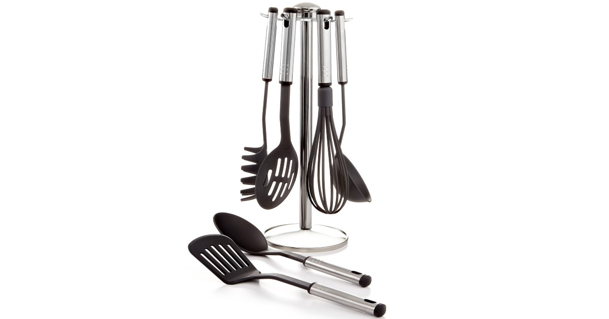 Martha Stewart 7-Pc Utensil Set w/ Stand 