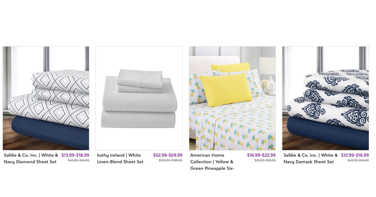 70% off Sheet Sets: as Low as $12.99 on Zulily