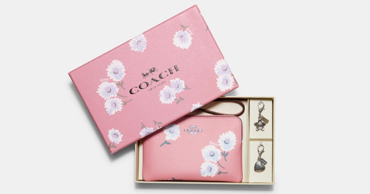 Boxed Wristlet With Daisy Print ONLY $44.80 (Reg. $128)