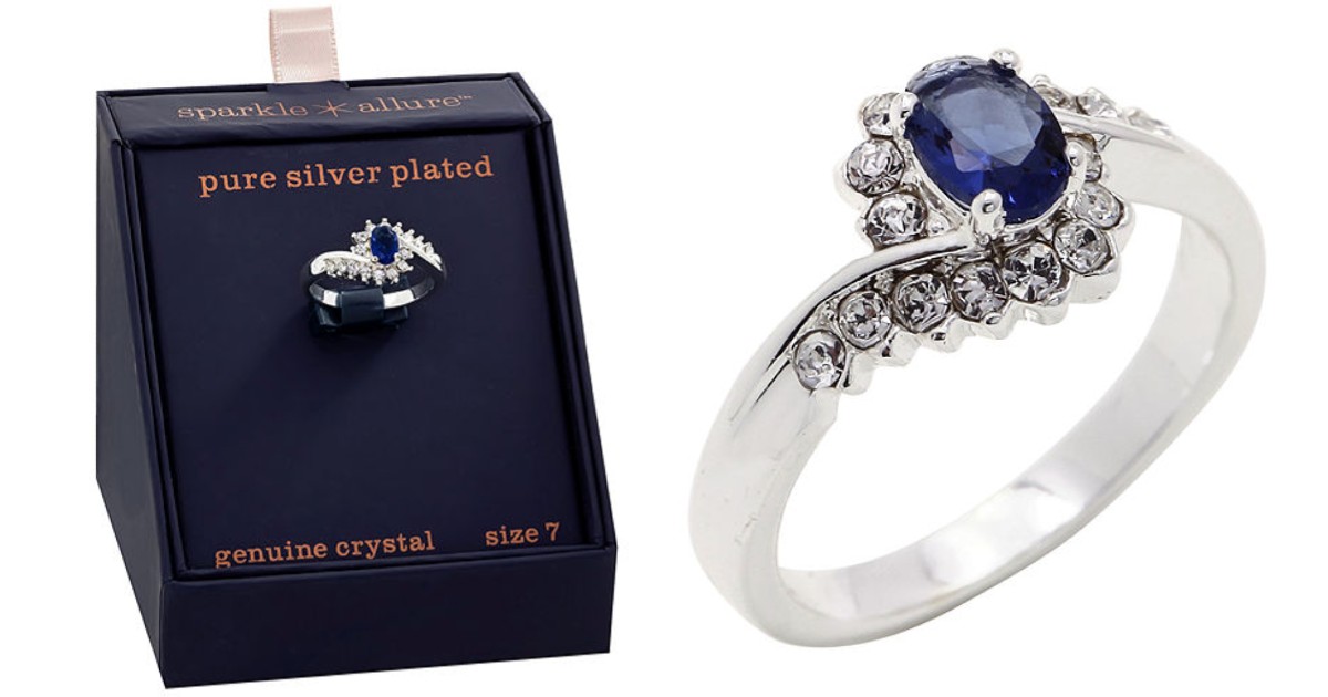 Sparkle Crystal Pure Silver Ring ONLY 8.32 (Reg 26) Daily Deals